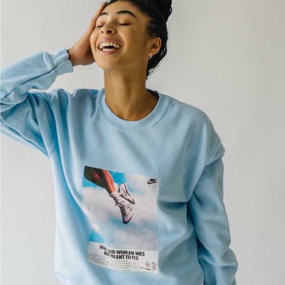 The Sneaker Graphic Pullover in Blue - Picture 2 of 12